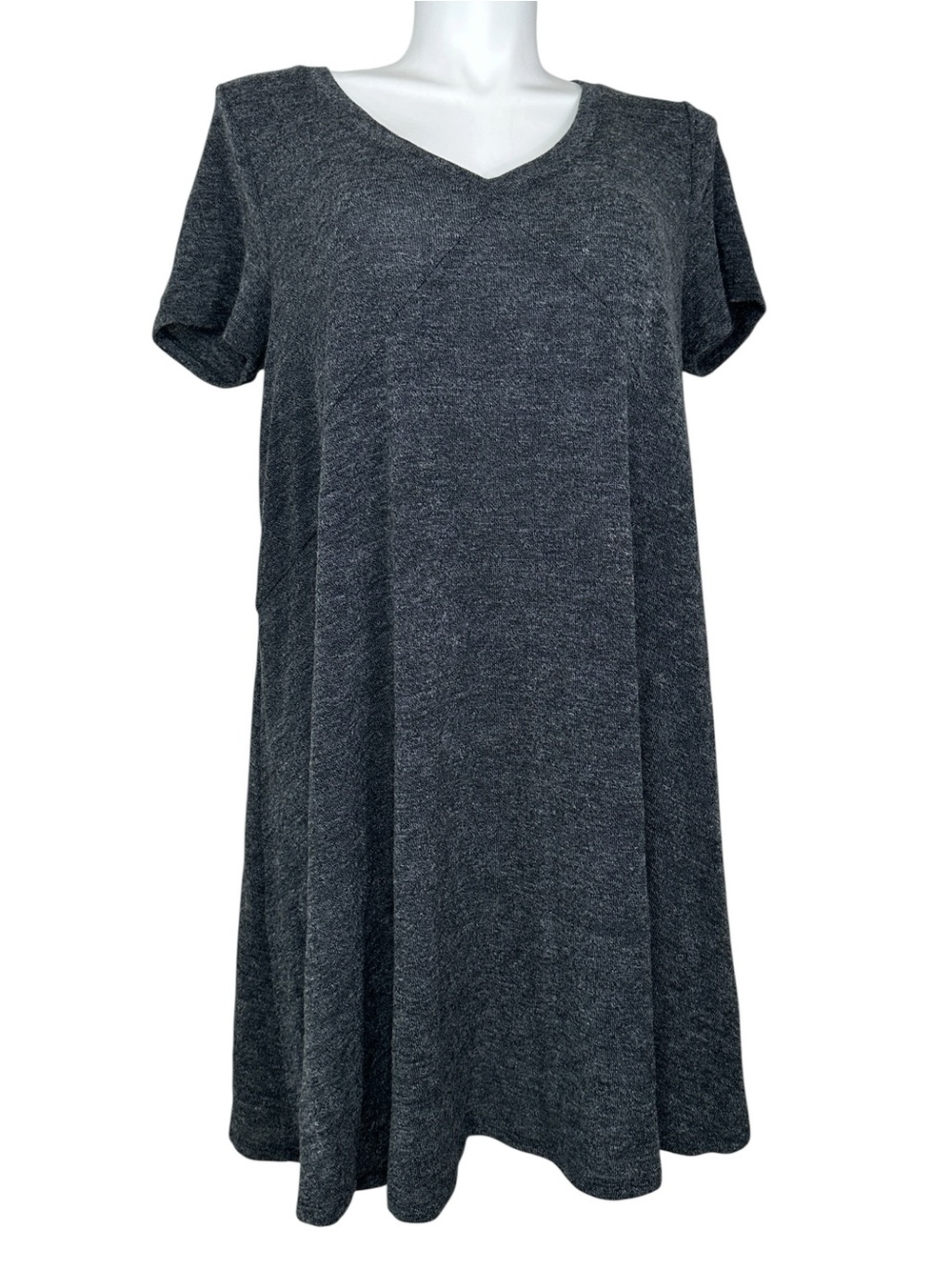 Torrid Charcoal Knit Short Sleeve Swing Dress NWT 2x
